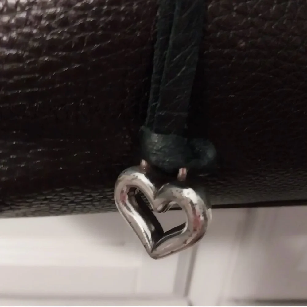 EUC Elegant Brown Leather Handbag no rips or stains. Great size. - Picture 3 of 14